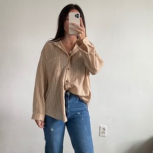 TAN BUTTON DOWN FROM PRINCESS POLLY